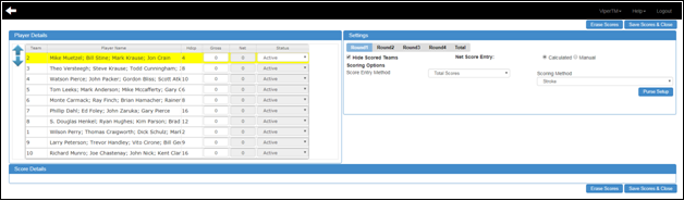 Score Entry Method